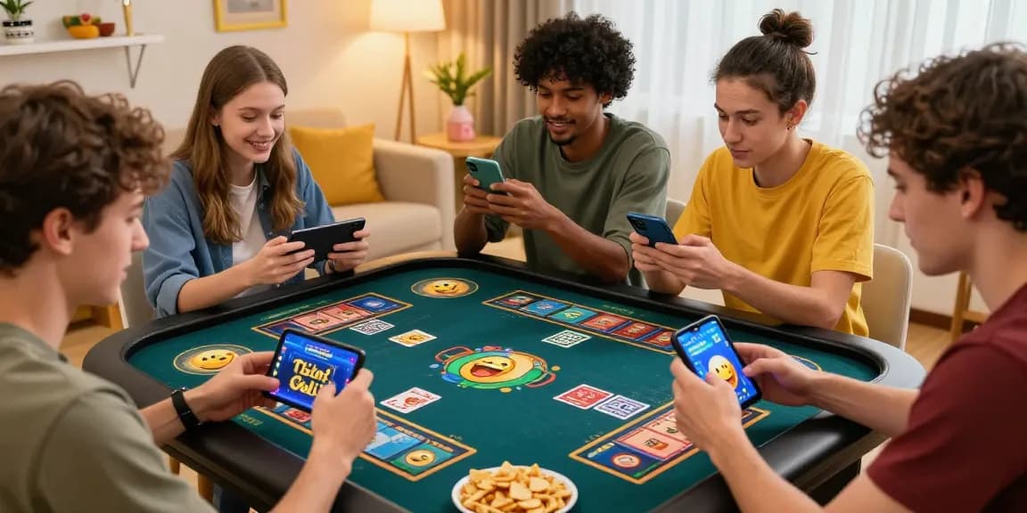 Exciting group of friends playing 3 Patti Gold login in a vibrant online game environment