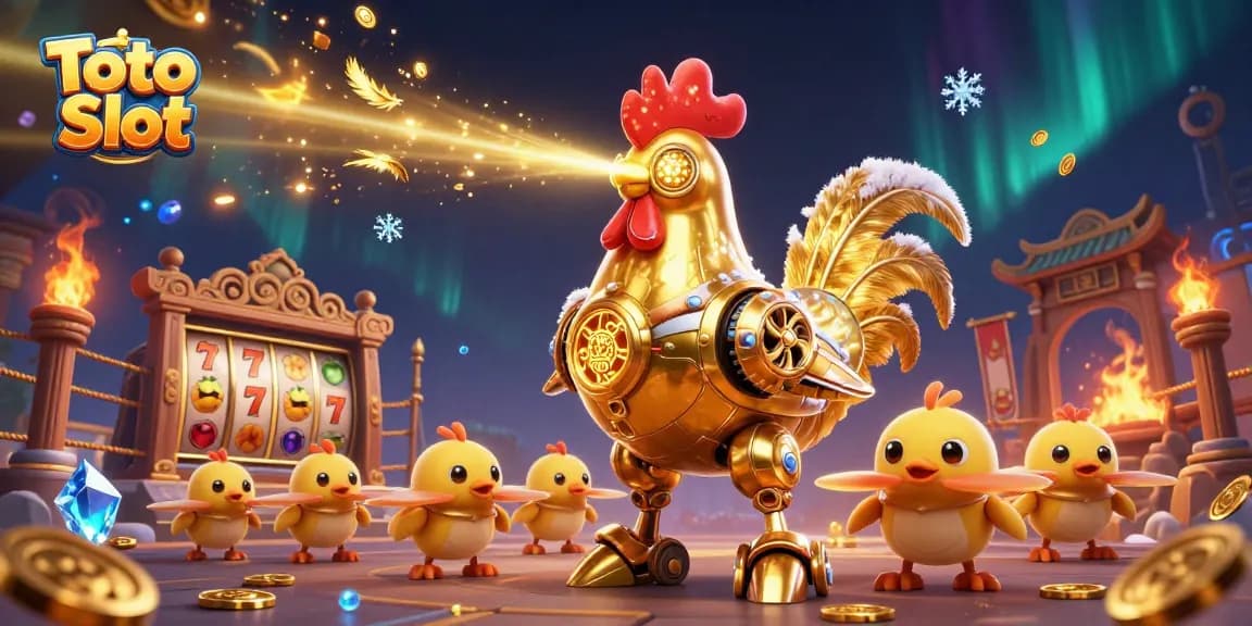 Win big with Toto Slot in this vibrant casino illustration featuring exciting game elements.