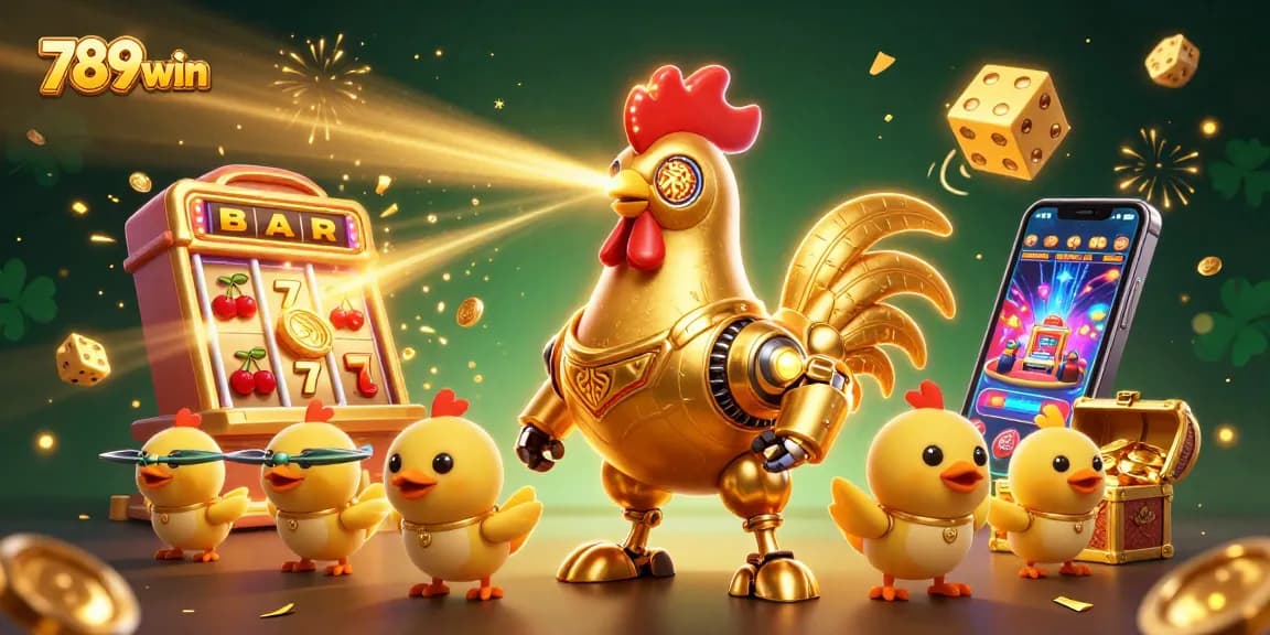 Experience the thrilling 789win action in this vibrant casino illustration with dynamic gaming elements.