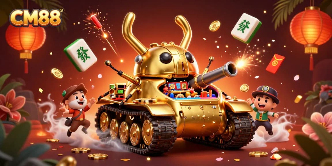 Experience the thrill of CM88's vibrant casino atmosphere inside a golden beetle tank!