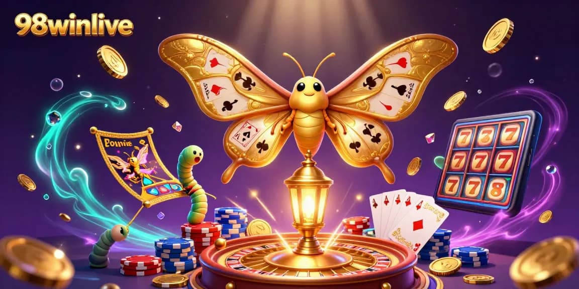 Experience dynamic gaming action with vibrant 98winlive visuals showcasing casino themes and excitement.