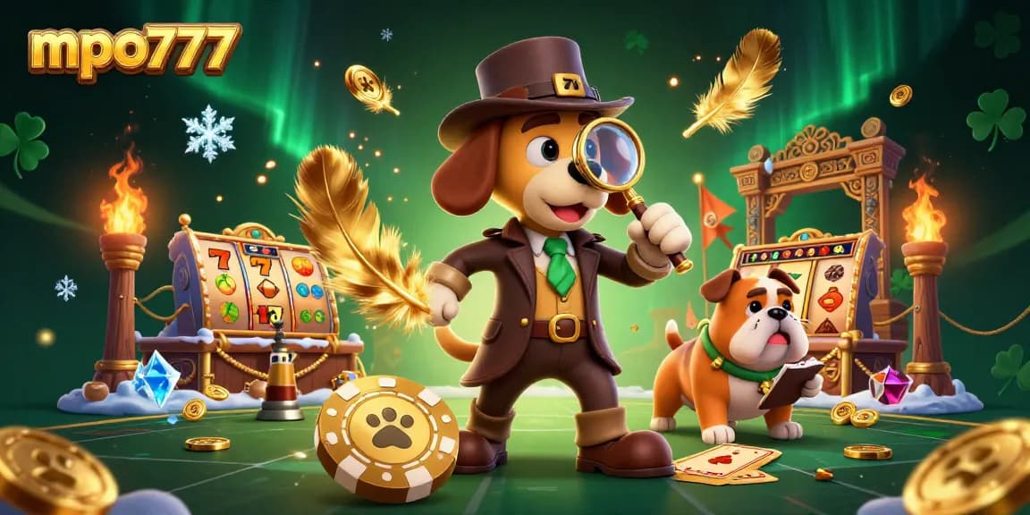 Engage with mpo777 by uncovering treasure through a vibrant slot illustration with detectives!