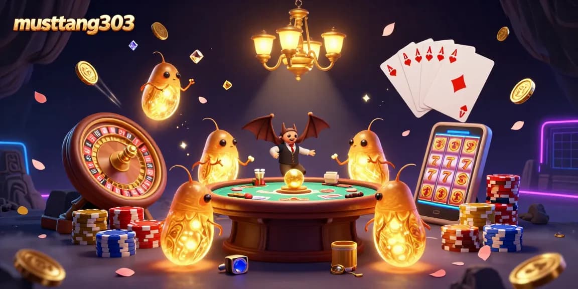 Bet big and win big with mustang303 in this vibrant casino scene!