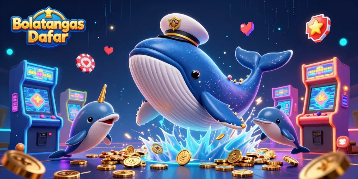 Win big with Bolatangkas Daftar in this vibrant casino-themed 3D digital artwork.