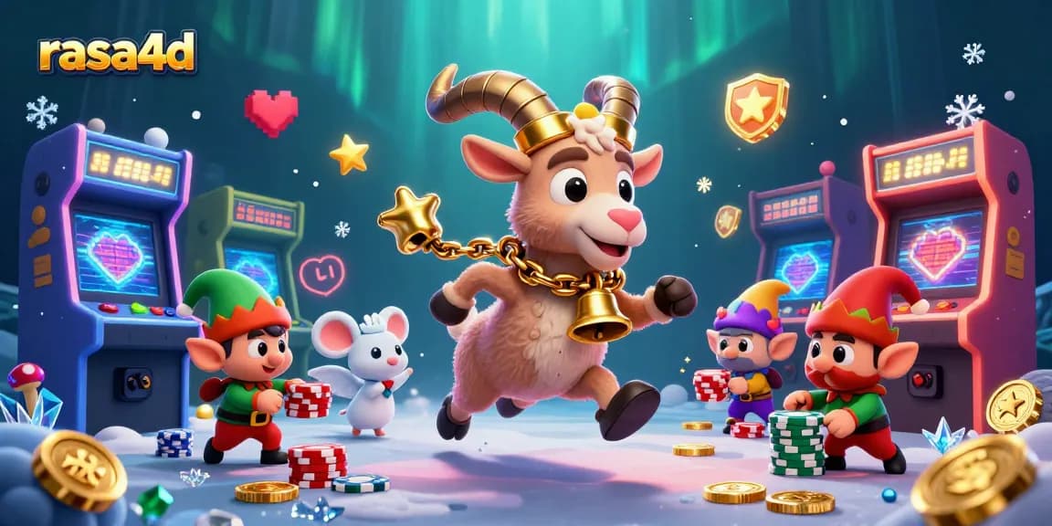 Memainkan rasa4d di kasino dengan Krampus, mouse, dan elf ceria mencuri chip poker.