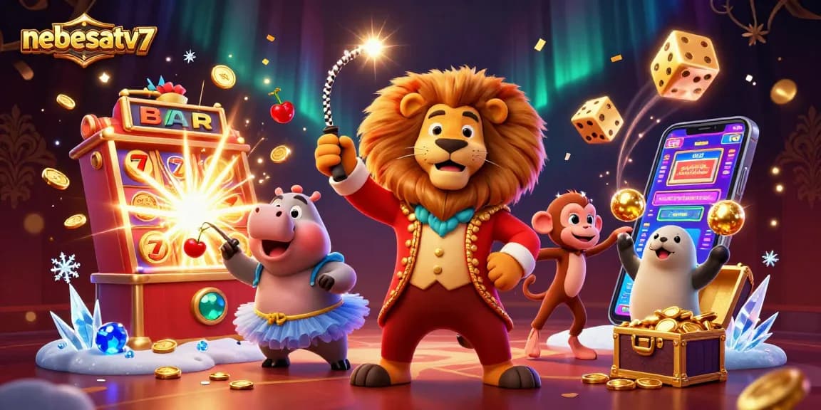 Experience thrilling gaming with nebesatv7's vibrant design, showcasing jubilant characters and jackpot opportunities.