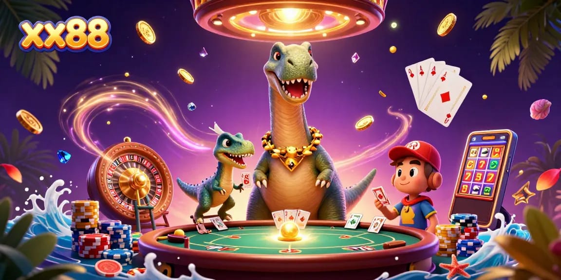 Experience the vibrant world of xx88 casino with dynamic games and characters in action.