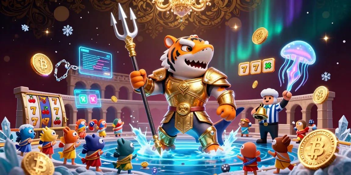Experience exhilarating Tài xỉu online action in a visually stunning underwater colosseum with dynamic game elements.