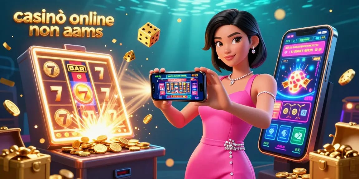 Vivi l'emozione dei casinò online non aams con una scena vibrante che presenta una donna straordinaria impegnata in un gioco con croupier dal vivo.