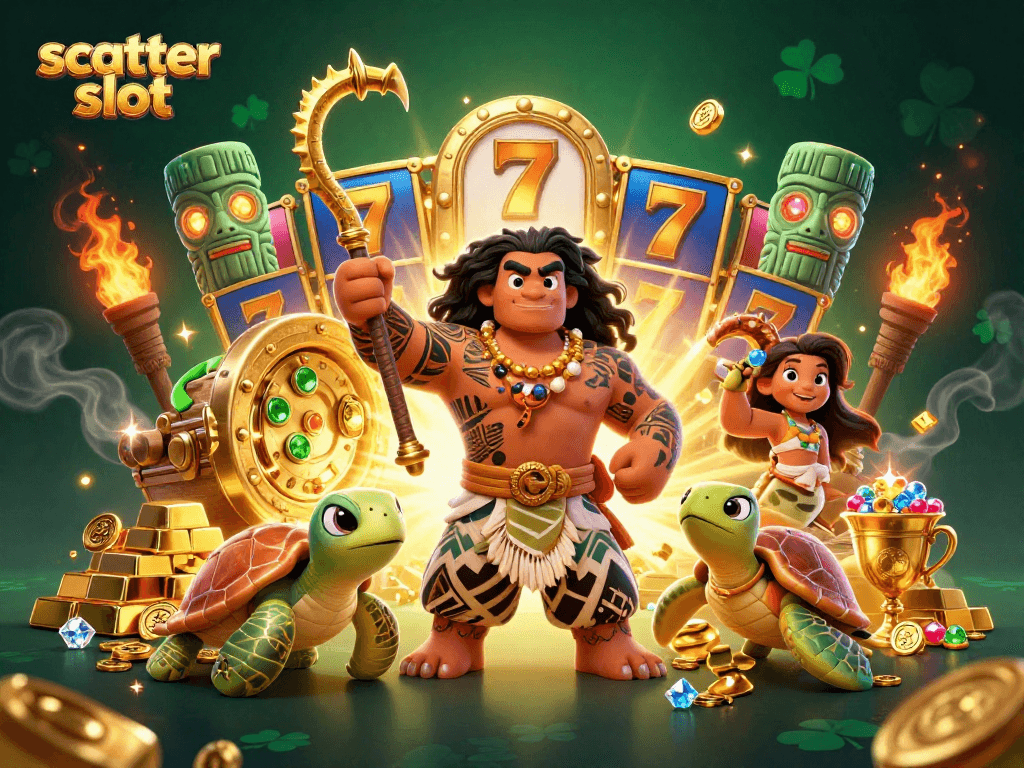 Engage with scatter slot as a 3D Maui demigod hawk adventures amidst jackpots and treasures.