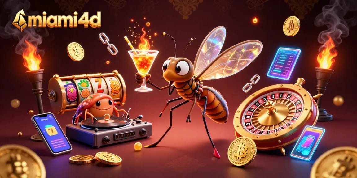 Experience thrilling gaming action with miami4d in a vibrant casino scene featuring lively characters and gold coins.