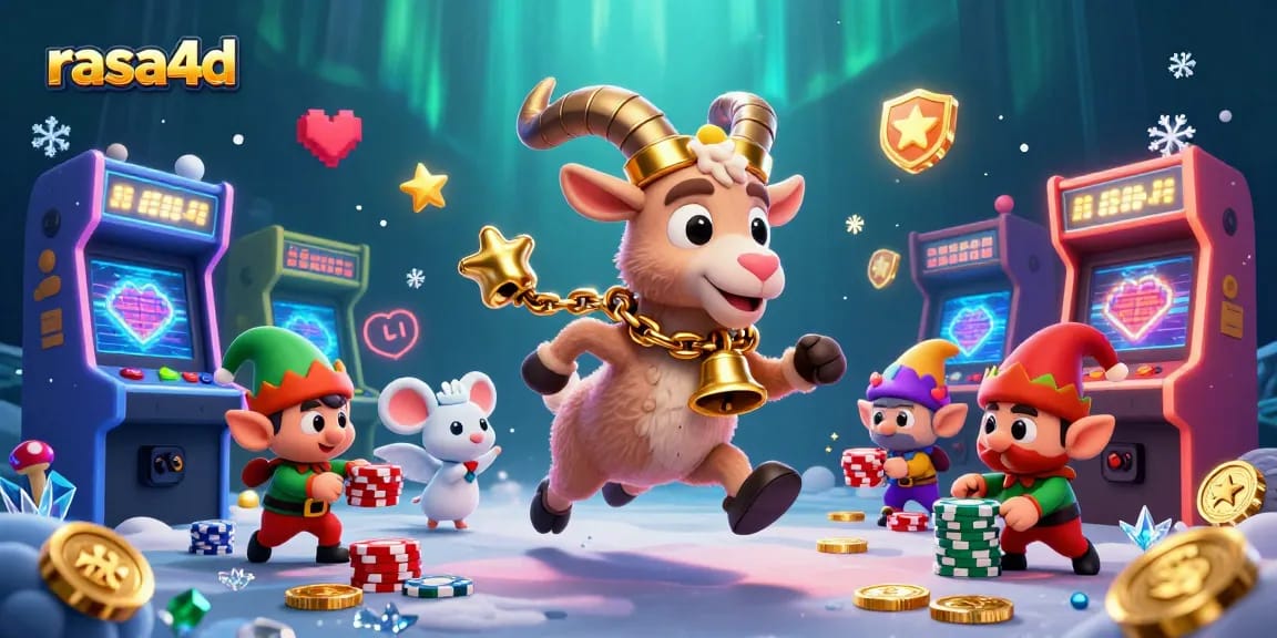 Memainkan rasa4d di kasino dengan Krampus, mouse, dan elf ceria mencuri chip poker.