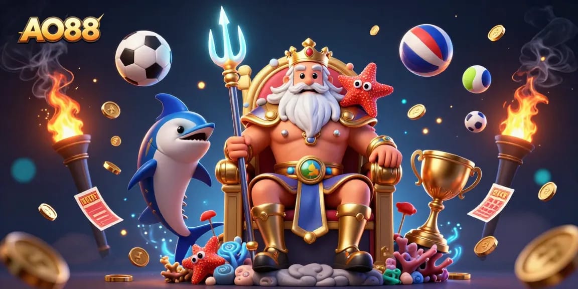 Experience thrilling action with AO88 in this mesmerizing casino scene featuring lively gaming elements.