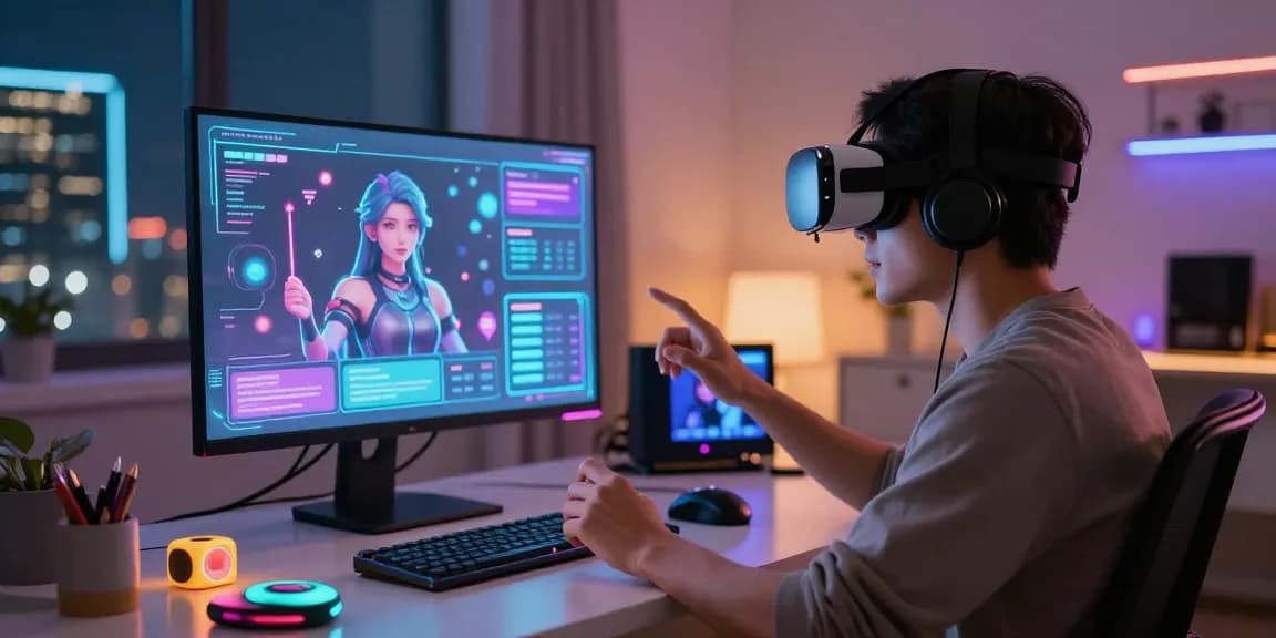 Interactive NSFW AI companion scene showcasing immersive digital engagement.