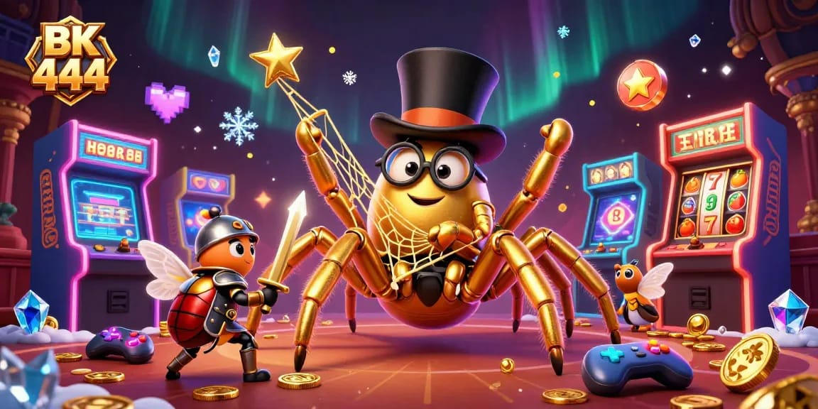 Experience thrilling moments with BK 444 as the golden tarantula weaves a web of winnings.
