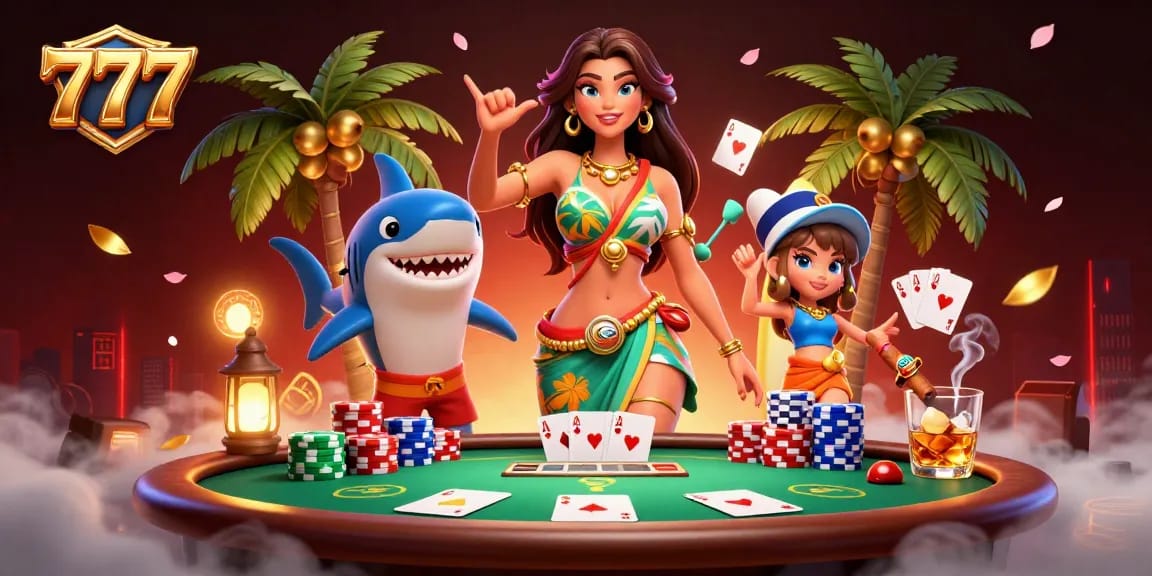 Engage with 777 gaming action featuring vibrant characters in a rich casino scene.