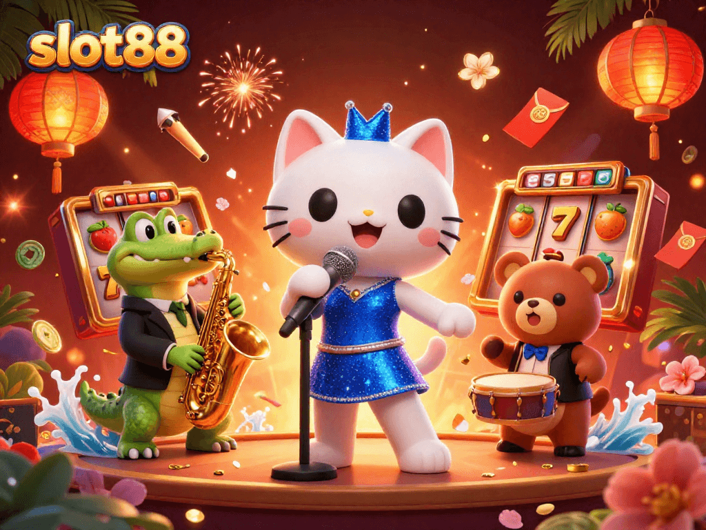 Menangkan jackpot besar di slot88 dengan suasana kasino yang meriah.