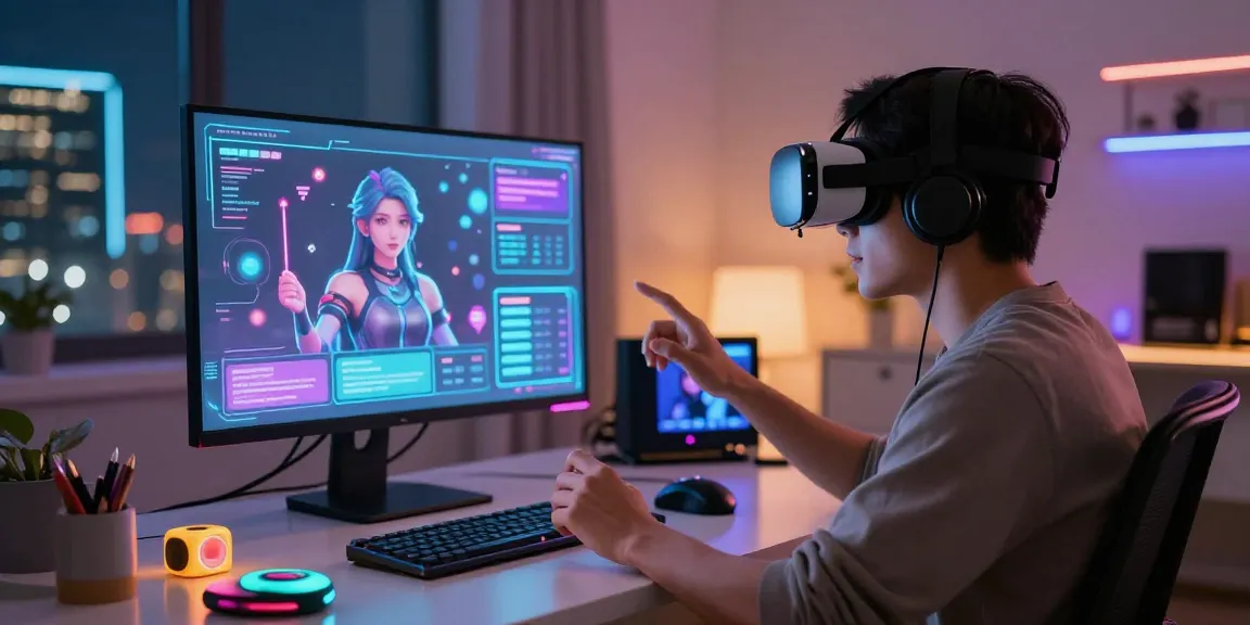 Interactive NSFW AI companion scene showcasing immersive digital engagement.