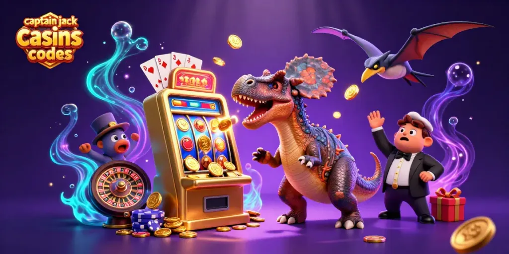 Experience excitement with captain jack casino bonus codes as a dinosaur hits a jackpot!