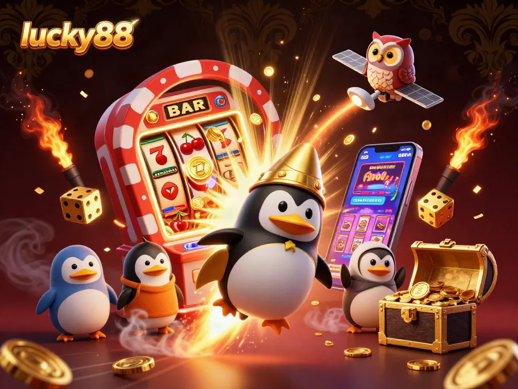 Experience the excitement of lucky88 with a golden penguin and jackpot adventure.