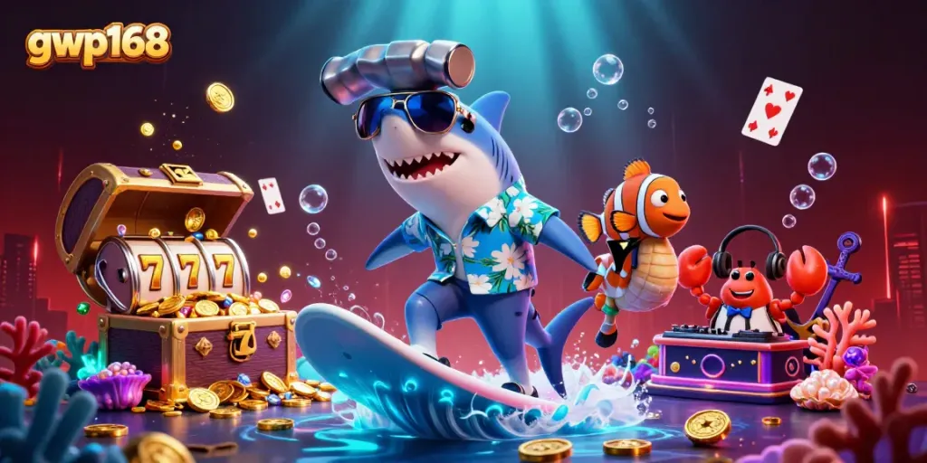 Gwp168 menyerbu slot dengan aksi penuh warna, menampilkan slot reel dan simbol keberuntungan.