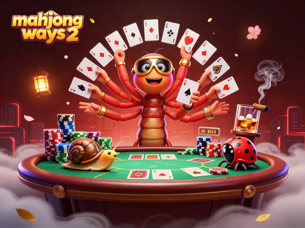 Experience Mahjong Ways 2 with our dynamic dealer and high-roller, showcasing vibrant casino action.