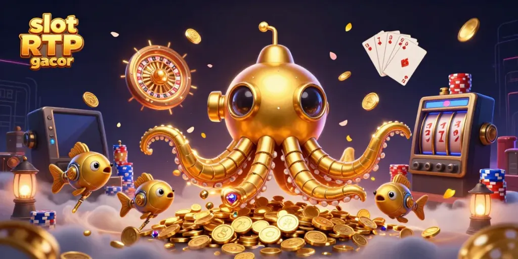 Rasakan kegembiraan dengan slot RTP gacor dan harta karun koin emas dalam ilustrasi 3D