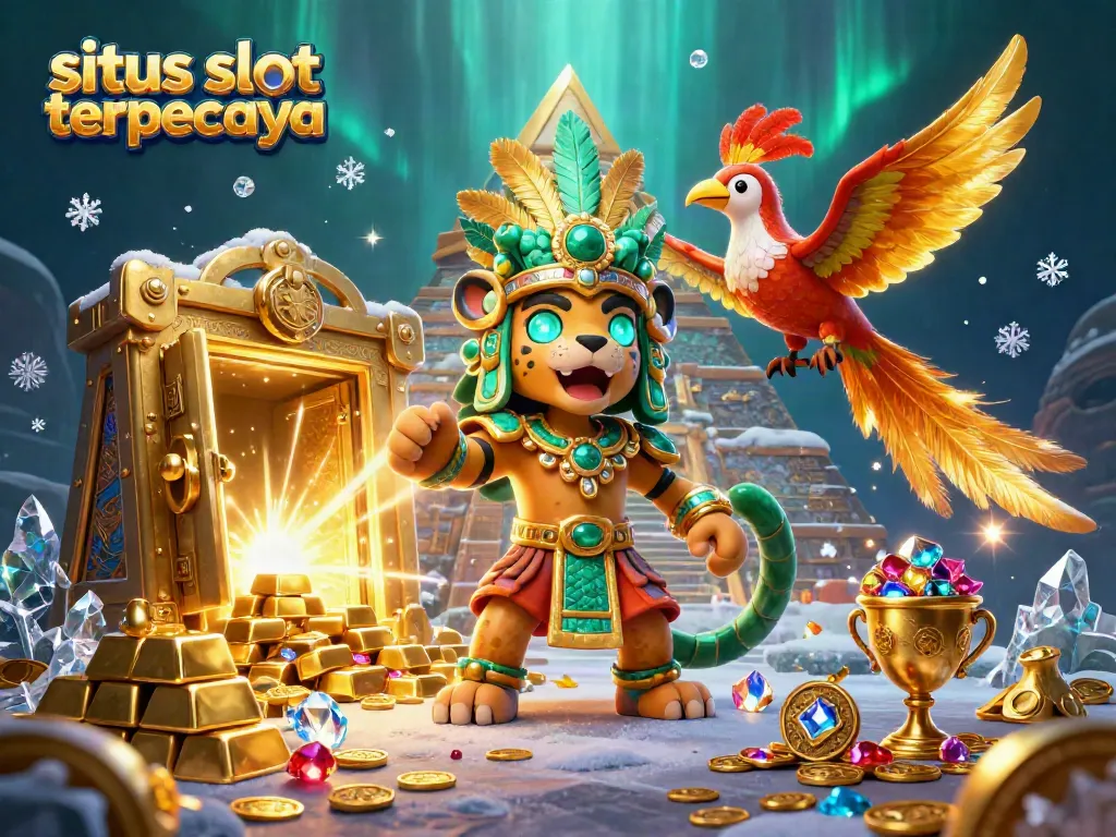 Menyaksikan situs slot online terpercaya dengan simbol jackpot dan tumpukan koin yang melimpah.