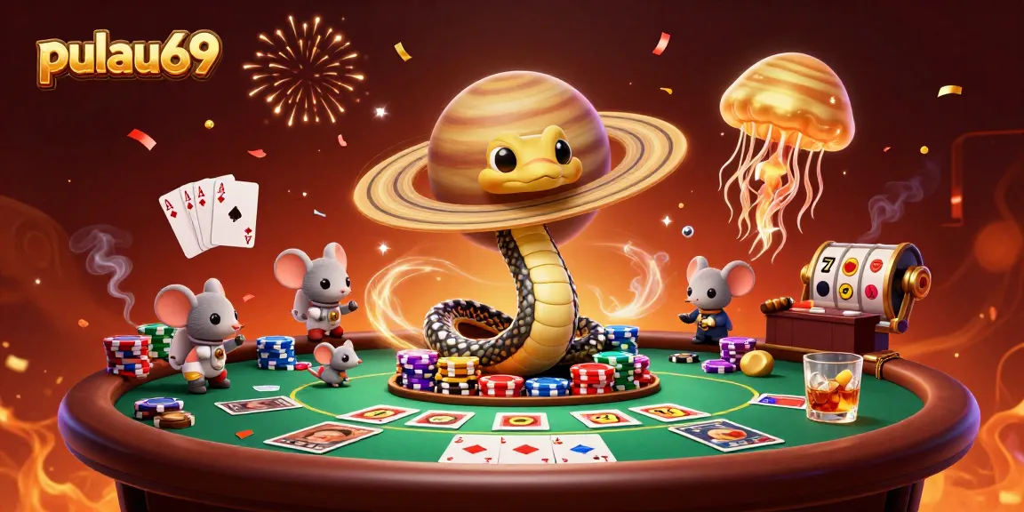 Experience pulau69 casino excitement with a vibrant 3D illustration of cosmic gaming action.