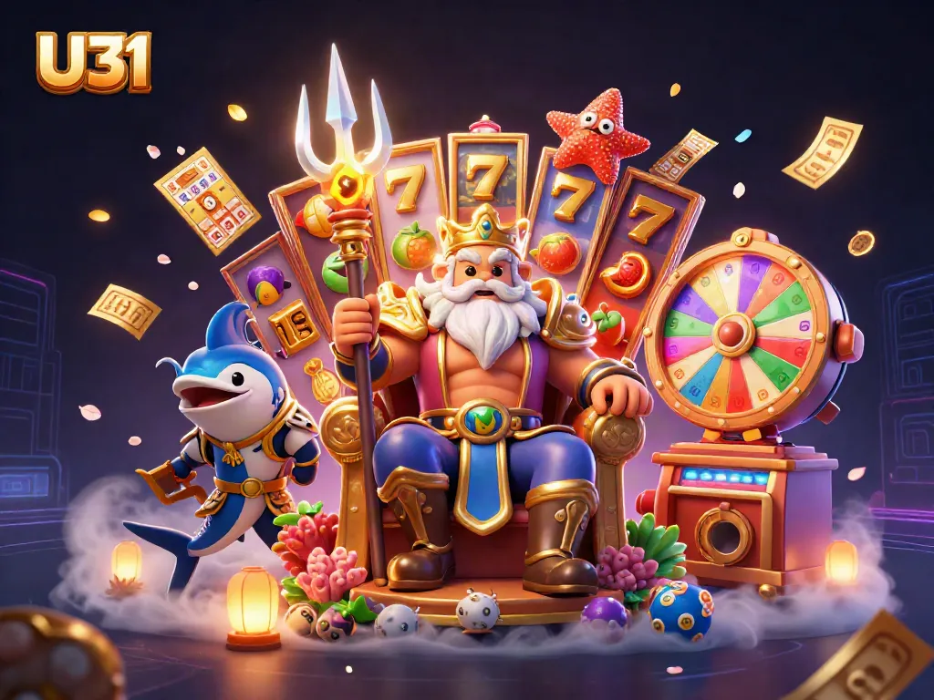 Experience U31, where vibrant slot reels and dynamic game elements create a thrilling casino atmosphere.