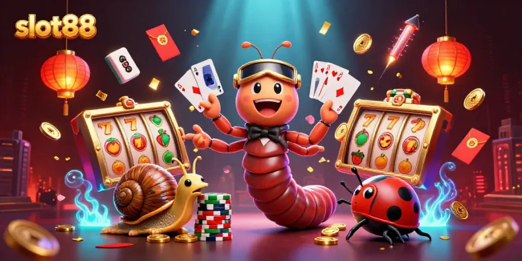 Slot88 memperkenalkan dealer kartun dan simbol keberuntungan, menciptakan atmosfer permainan yang meriah.