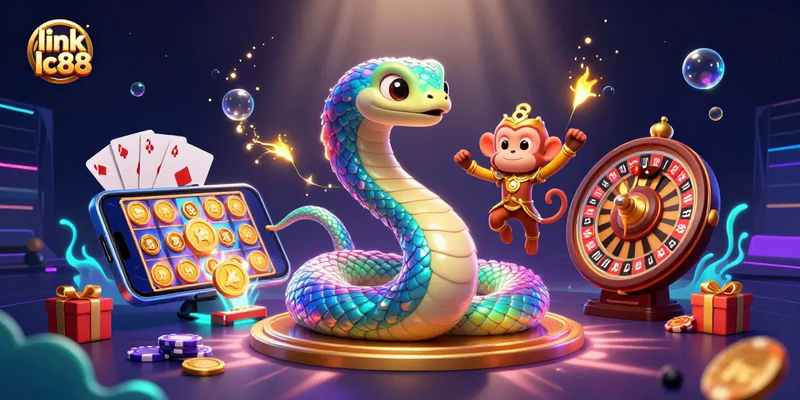 Experience winnings at link lc88 with vibrant gaming elements in an enchanting 3D casino scene.
