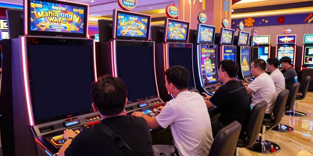 Mesinmpo di kasino, pemain menikmati Mahjong Ways 2 dengan suasana cerah dan menarik.