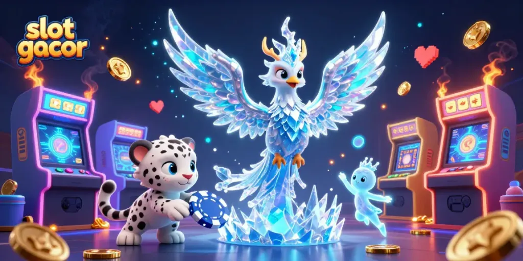 Menangkan slot gacor dengan ilustrasi 3D karakter kasino yang menarik dan penuh warna.