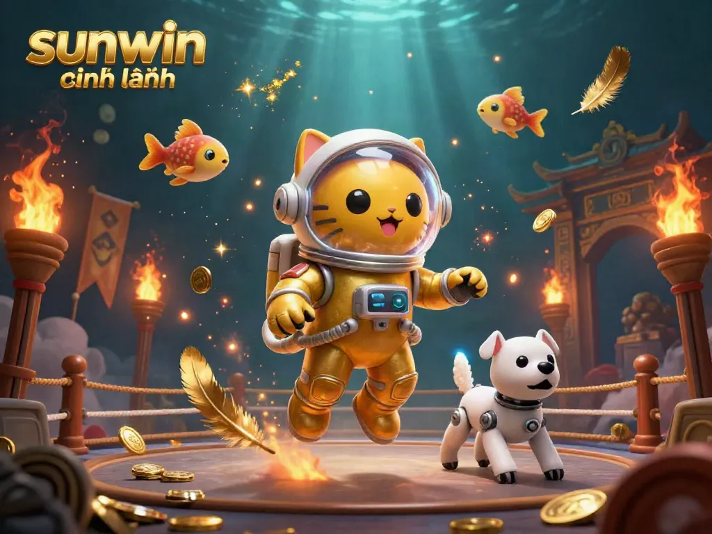 Experience the excitement of sunwin chính hãng with this vibrant and dynamic casino-themed illustration.