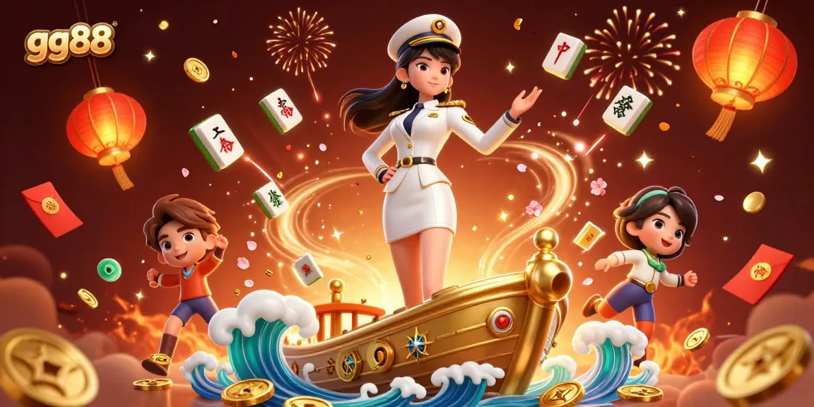 Experience exciting gaming moments with gg88 in a vibrant, festive casino-themed scene.