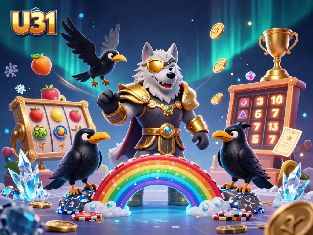 U31 casino gaming scene featuring vibrant slots and Norse mythology characters bringing excitement to players.
