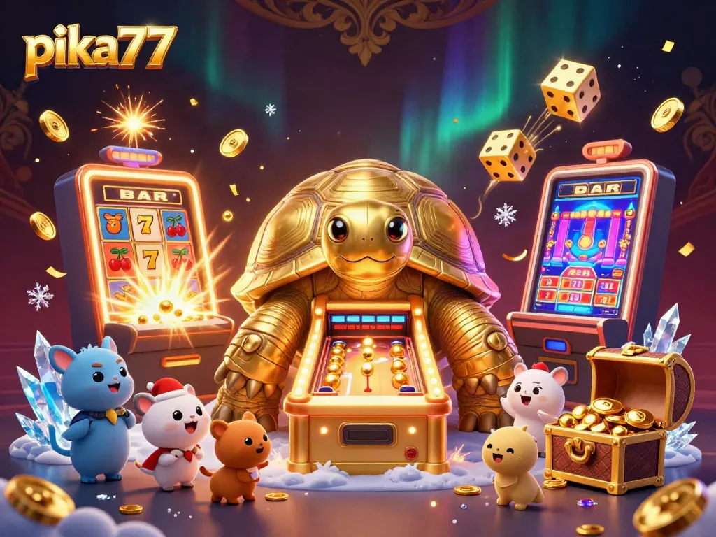 Engage in thrilling gaming with pika77's captivating digital casino adventure, illustrating dynamic jackpots and exciting gameplay.