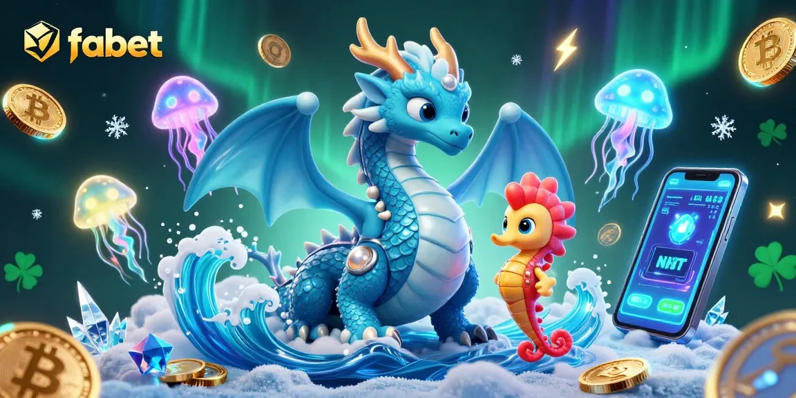 Experience the thrill of fabet with a dazzling illustration of a water dragon, knight, and glowing jellyfish.