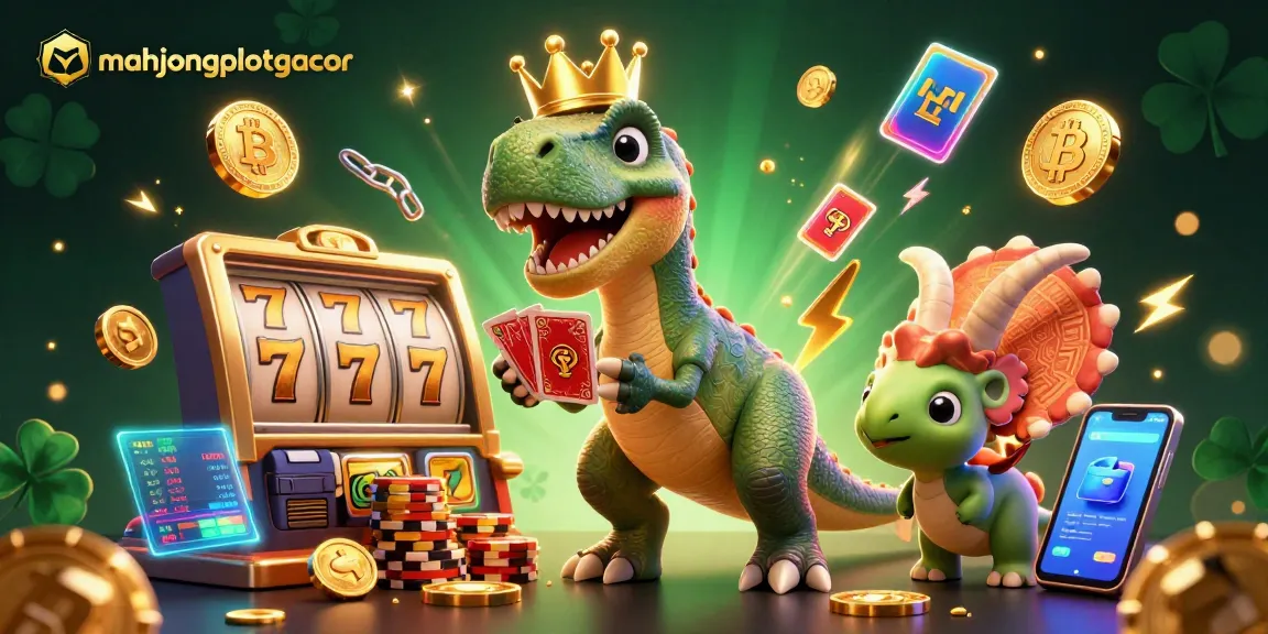 Engage in the mahjongslotgacor thrill with animated characters, vibrant game elements, and glowing crypto coins.