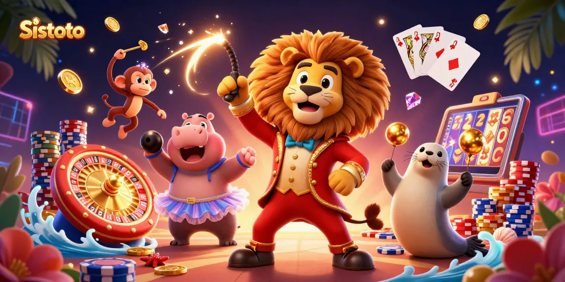 Sistoto menampilkan penguin menggesek kartu poker sambil melakukan triknya di kasino digital yang penuh kemewahan.