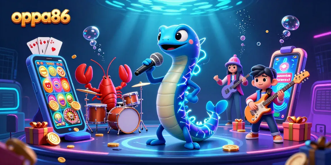 Experience thrilling action in the underwater casino with oppa86 and electrifying characters.