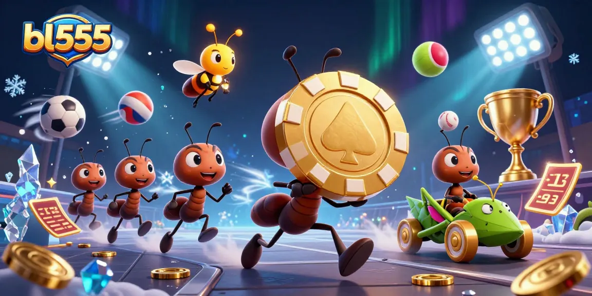 Experience thrilling moments at bl555 with playful ants on a poker heist adventure.