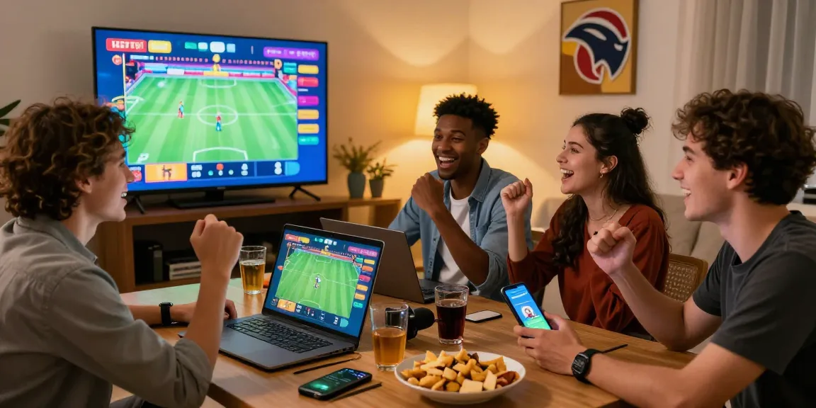 Exciting gaming atmosphere with friends engaging in online betting on lotus365 in a vibrant home setting.