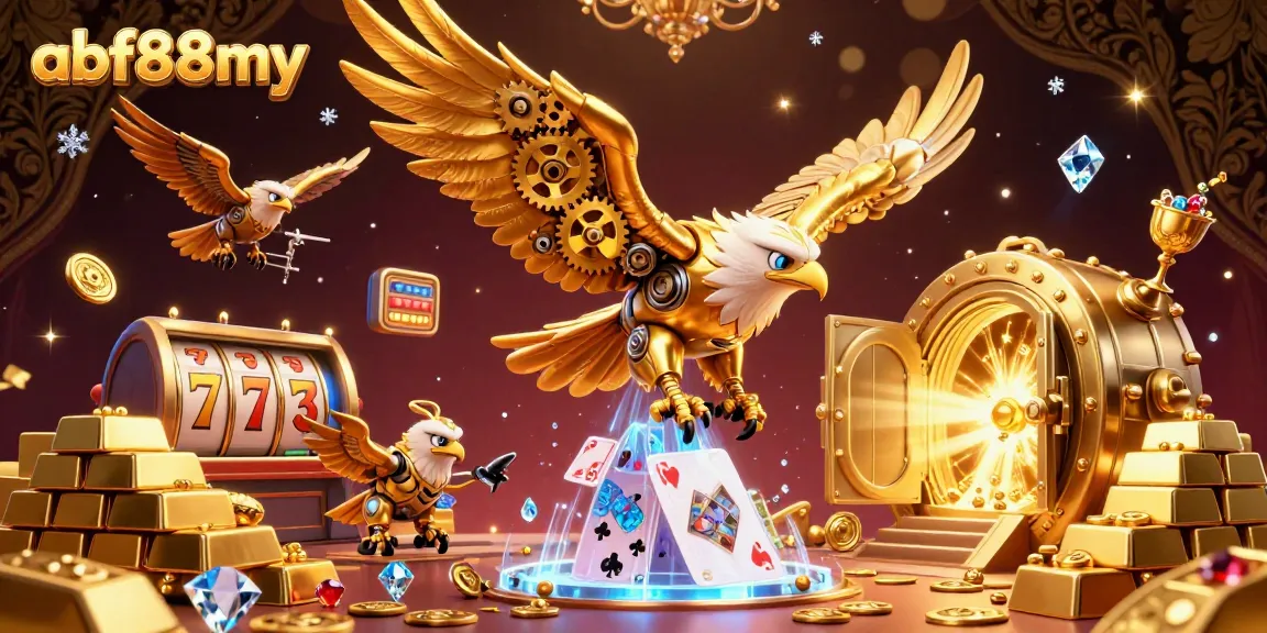 Engage with the afb88my gaming experience featuring a thrilling casino scene with golden treasures and dynamic characters.