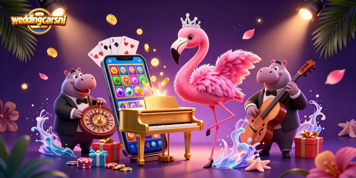 Experience the excitement of weddingcarsni with dynamic casino action featuring a flamingo singer and hippo bassist.