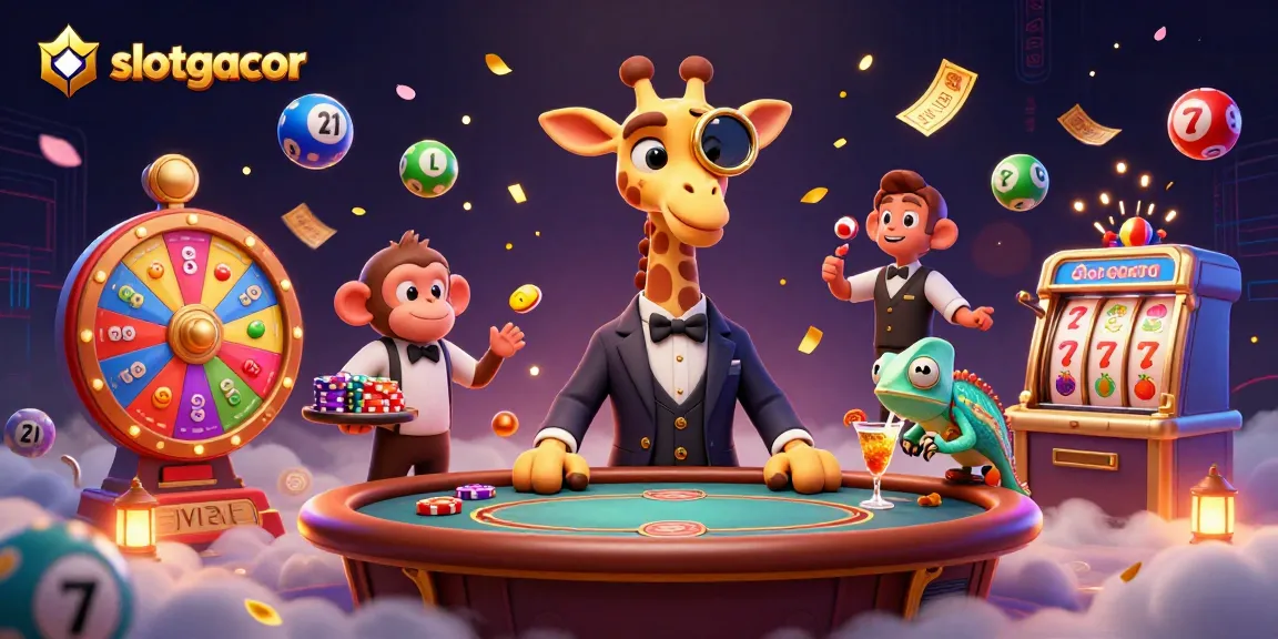 Experience the thrill of slotgacor gaming with vibrant visuals and engaging characters in a dynamic casino scene
