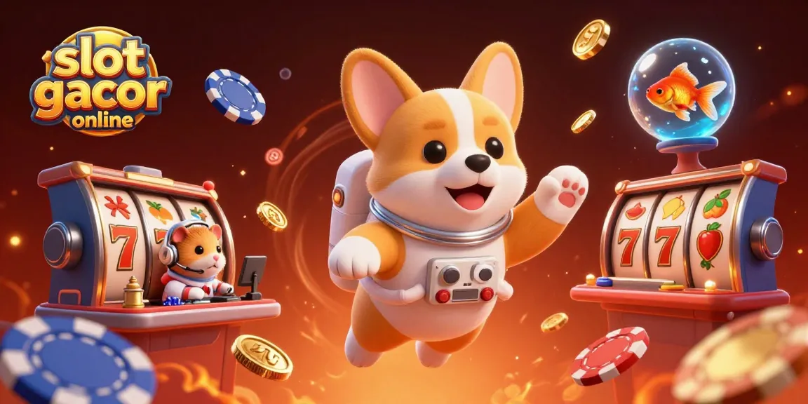 Bermain slot gacor online dengan karakter kartun 3D yang ceria di dalam kasino luar angkasa.