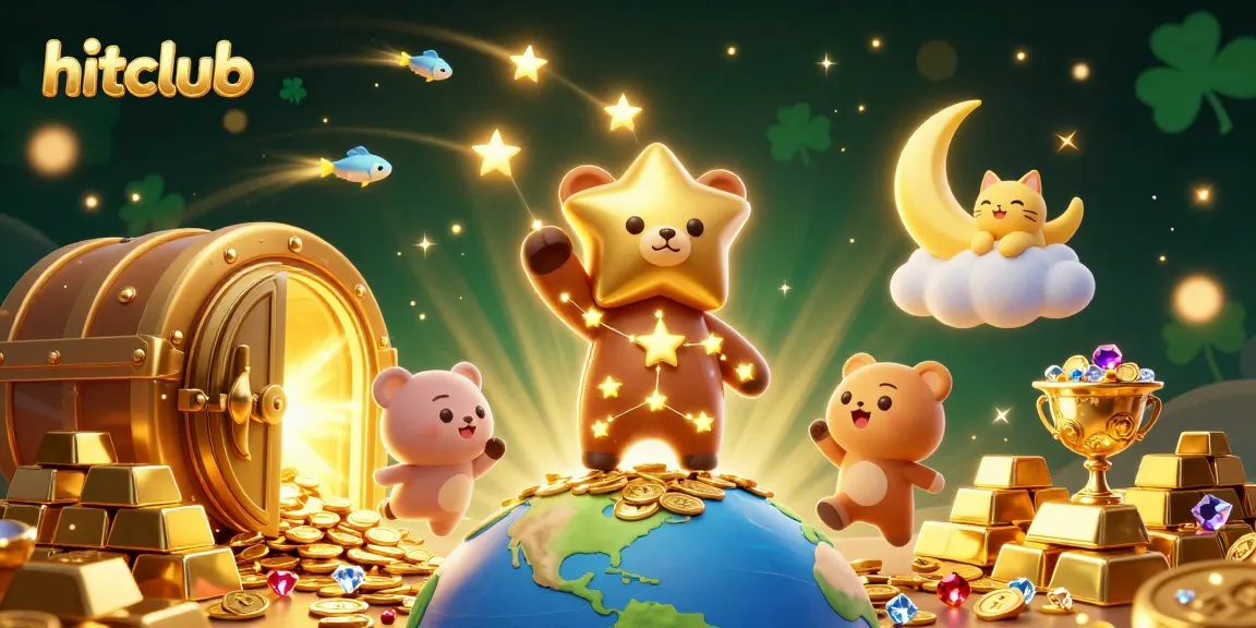 Experience the excitement of hitclub with a vibrant, enchanted casino scene filled with treasures and animated characters.