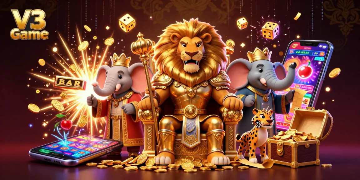 Engage with V3 Game by enjoying the captivating online gaming experience in a vibrant 3D scene.